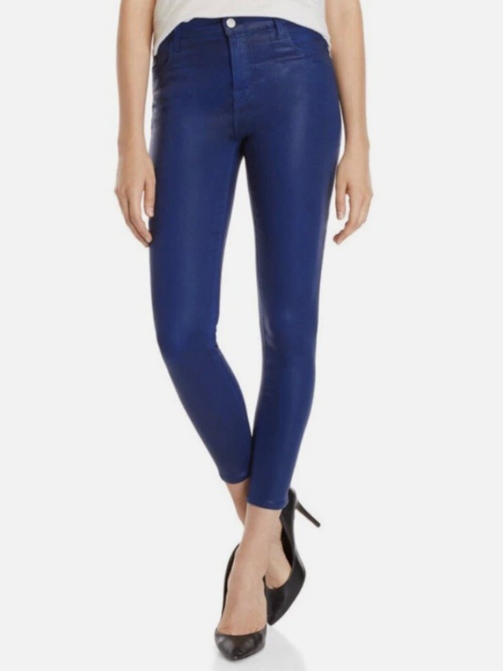 J BRAND Alana High Rise Crop Skinny Size 25 Cobolt Blue